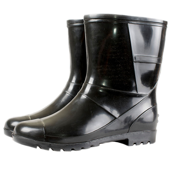 Сапоги мужские ПВХ низкие однотонные, утепленные