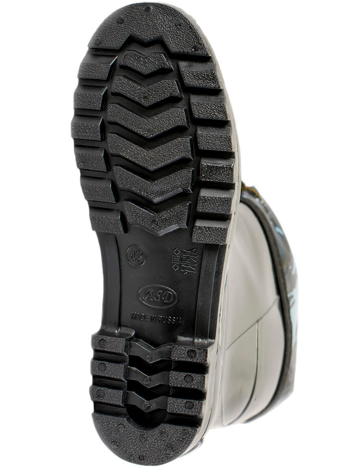 Сапоги мужские ПВХ низкие однотонные с надставкой, утепленные