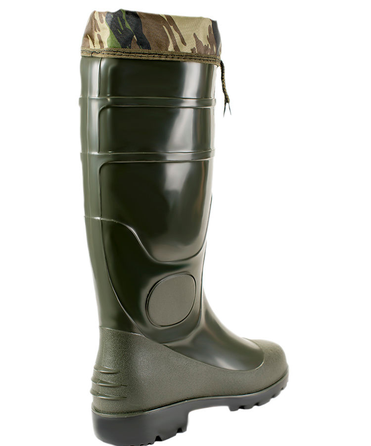 Сапоги мужские ПВХ высокие однотонные с  надставкой, утепленные