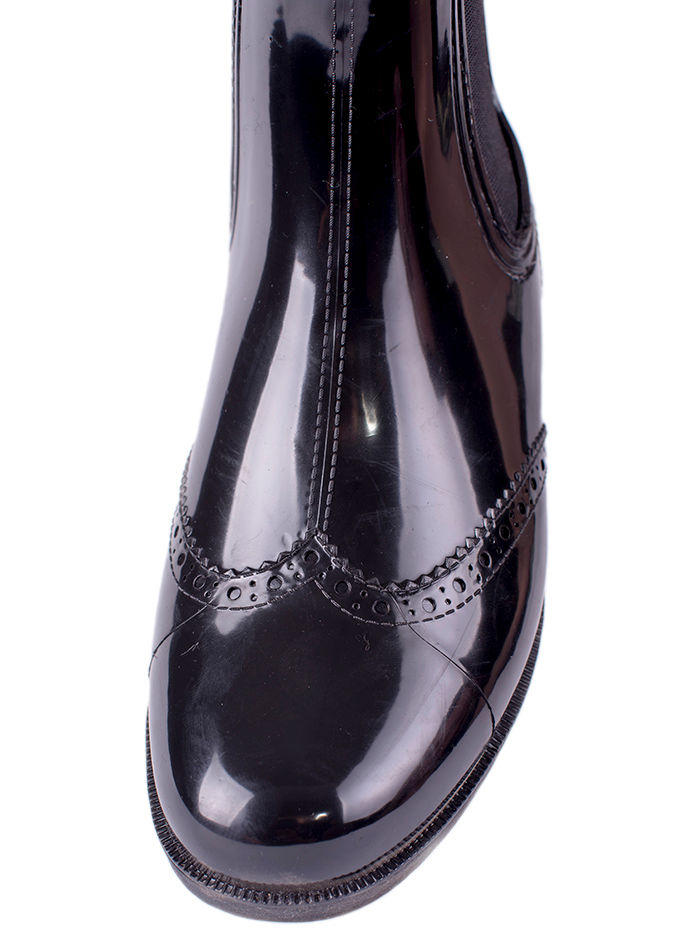 Полусапожки женские ПВХ с эластичными вставками, утепленные