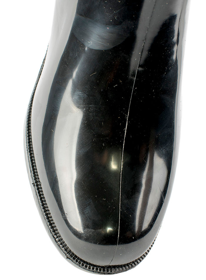 Полусапожки женские ПВХ однотонные на танкетке с бантом, на молнии, утепленные