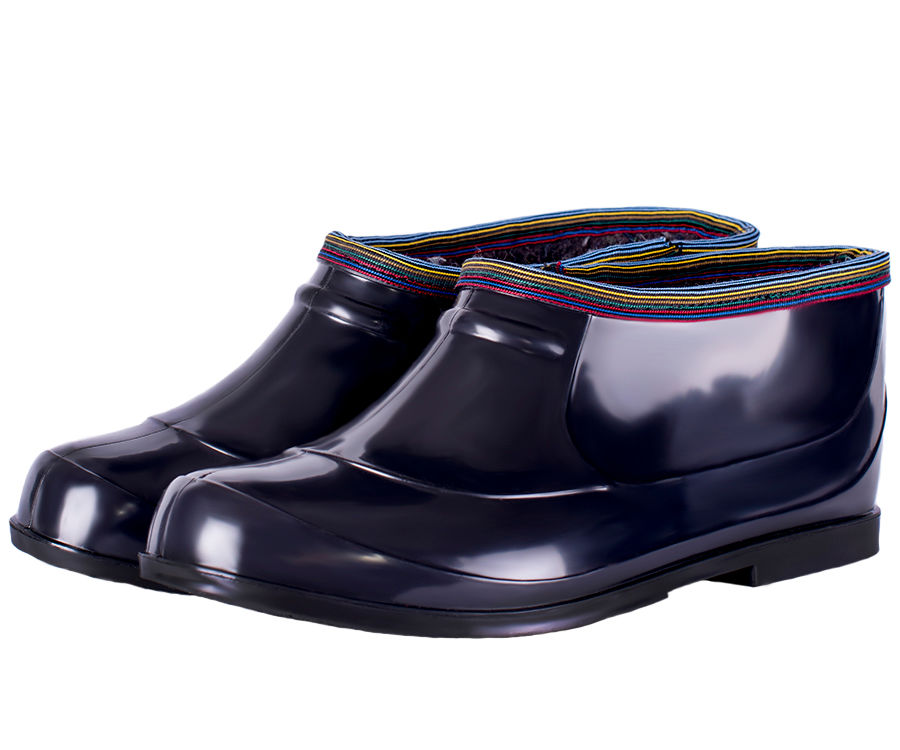 Галоши ПВХ садовые черные утеплённые