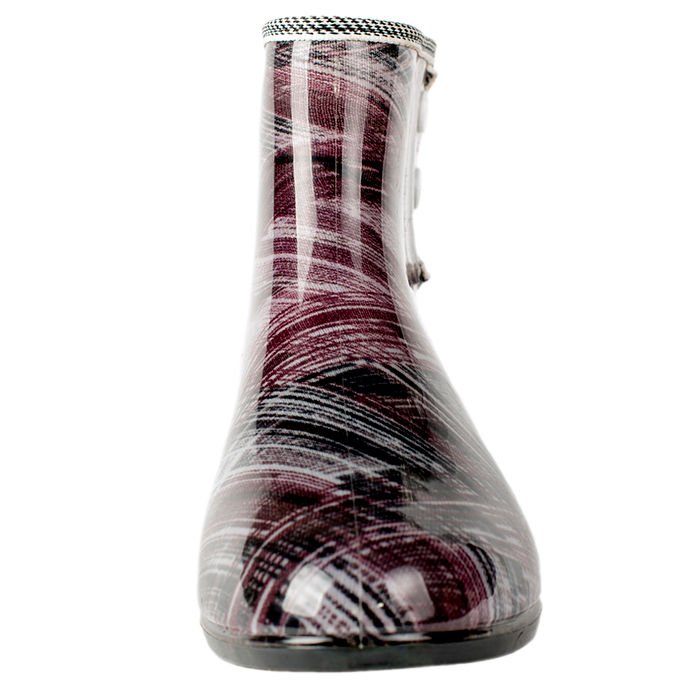 Полусапожки женские ПВХ разноцветные с кнопками, утепленные