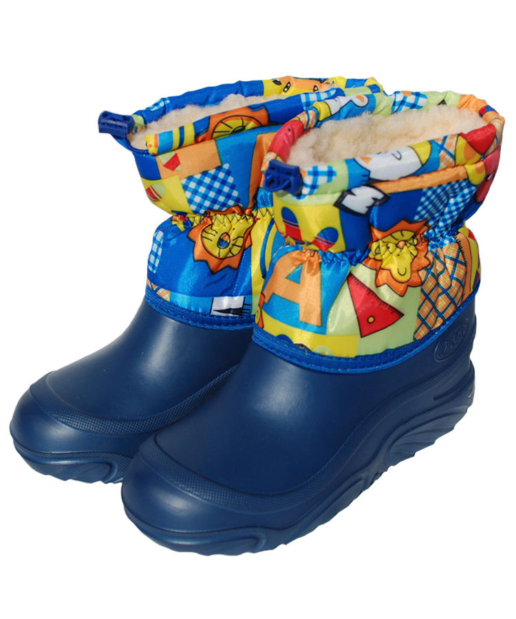 Сапожки подростковые комбинированные, на фиксаторе 