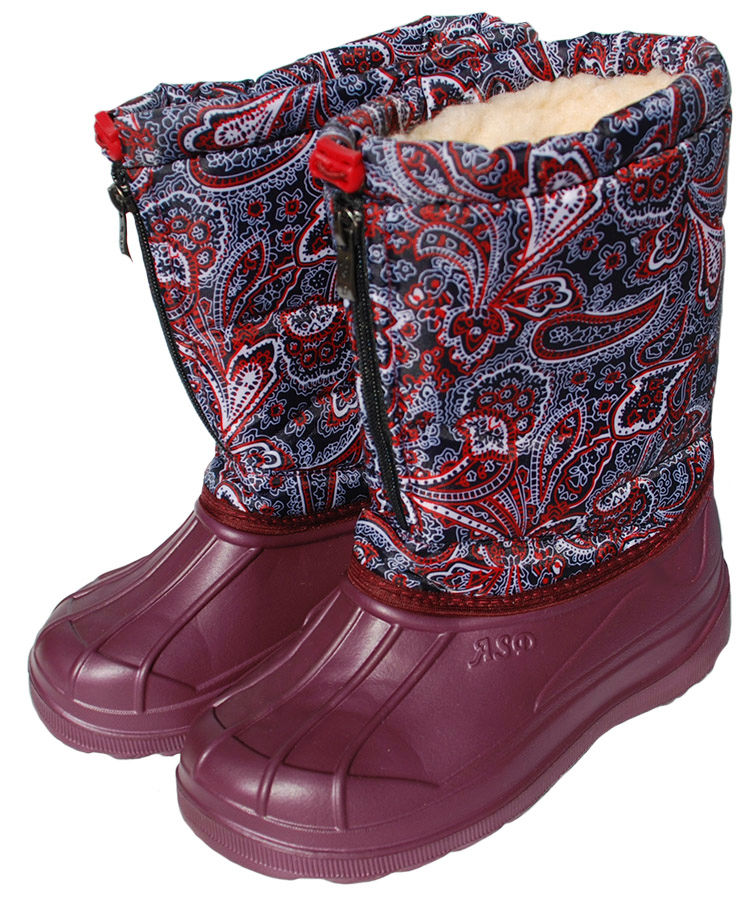 Сапоги женские ЭВА комбинированные, разноцветные, на молнии