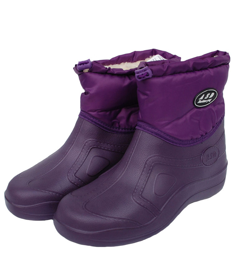 Полусапожки женские ЭВА комбинированные, на фиксаторе, утепленные