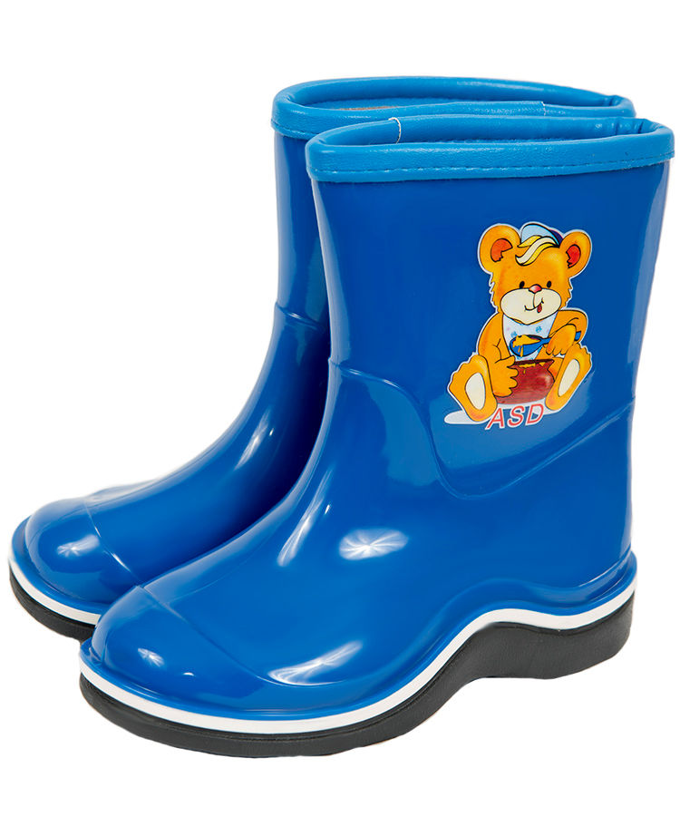 Сапожки детские однотонные с двухцветной подошвой, с утеплителем