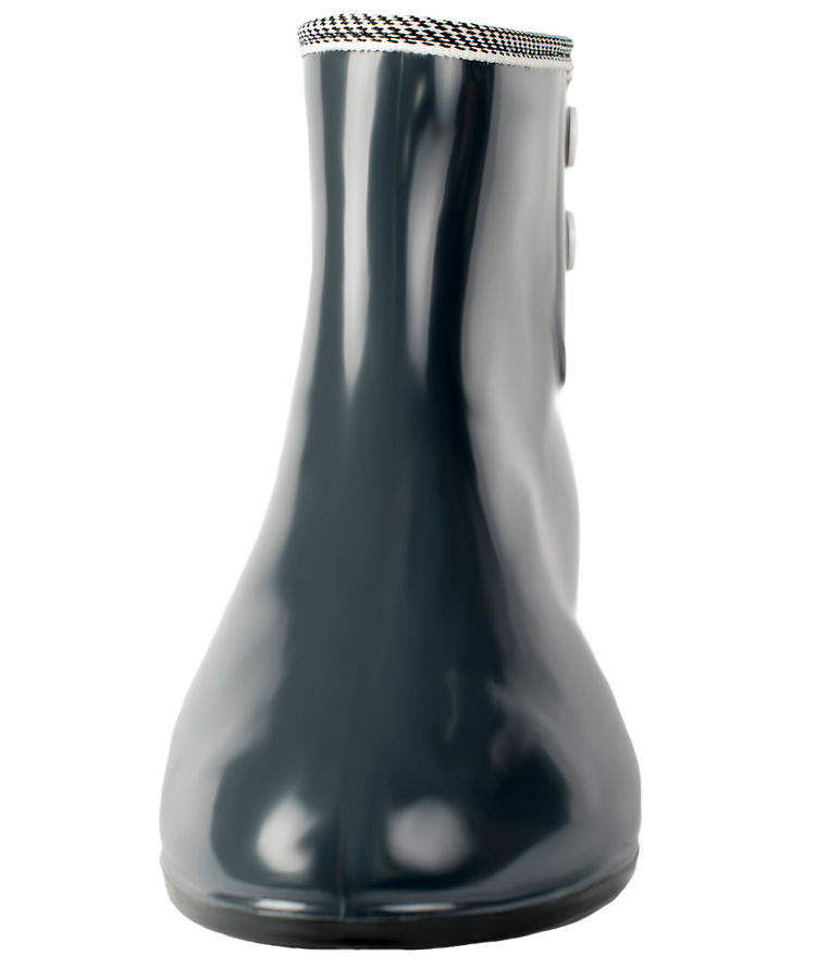 Полусапожки женские ПВХ однотонные с кнопками, утепленные