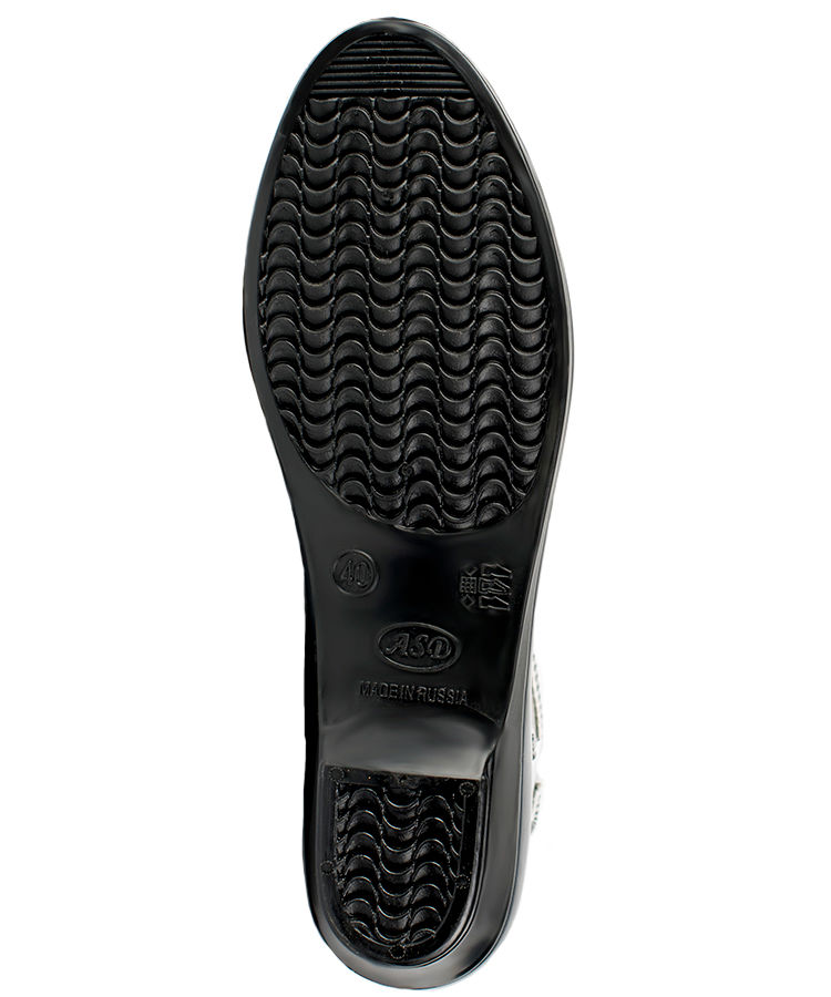 Полусапожки женские ПВХ однотонные с кнопками, утепленные