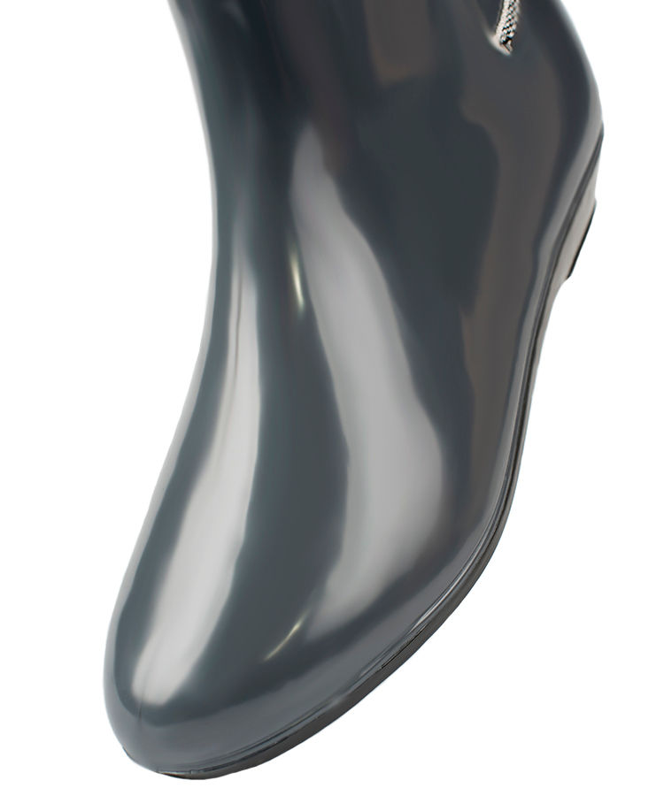 Полусапожки женские ПВХ однотонные с кнопками, утепленные