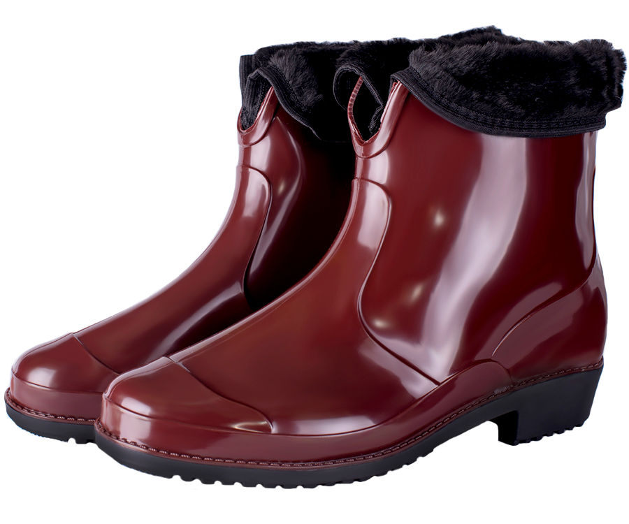 Полусапожки женские ПВХ однотонные, утепленные