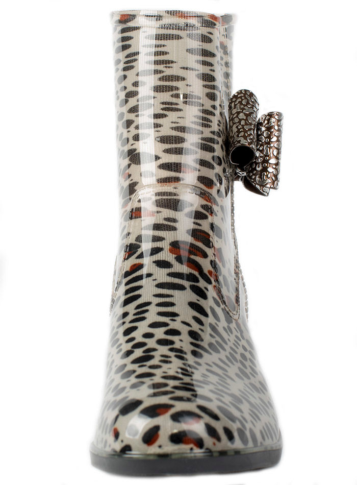 Полусапожки женские ПВХ разноцветные, утепленные