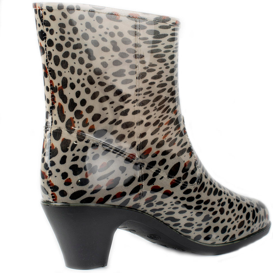 Полусапожки женские ПВХ разноцветные, утепленные