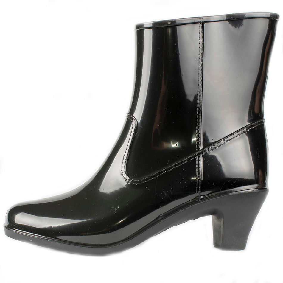 Полусапожки женские ПВХ однотонные, утепленные