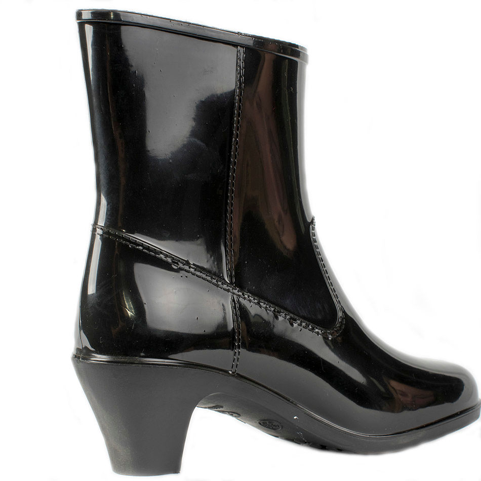 Полусапожки женские ПВХ однотонные, утепленные