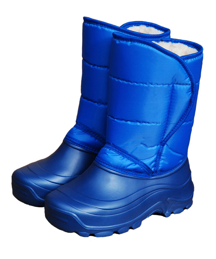 Сапоги женские ЭВА комбинированные разноцветные, на липучке, утепленные искусственным мехом