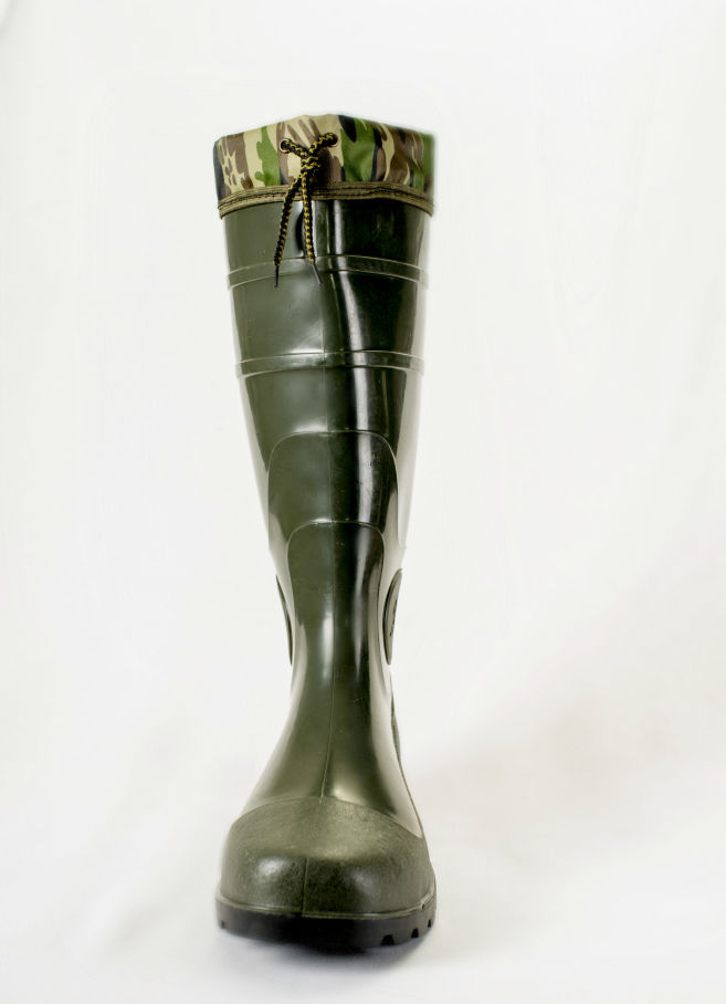 Сапоги из ПВХ рабочие мужские высокие  с металлостелькой, подноском и надставкой, утепленные