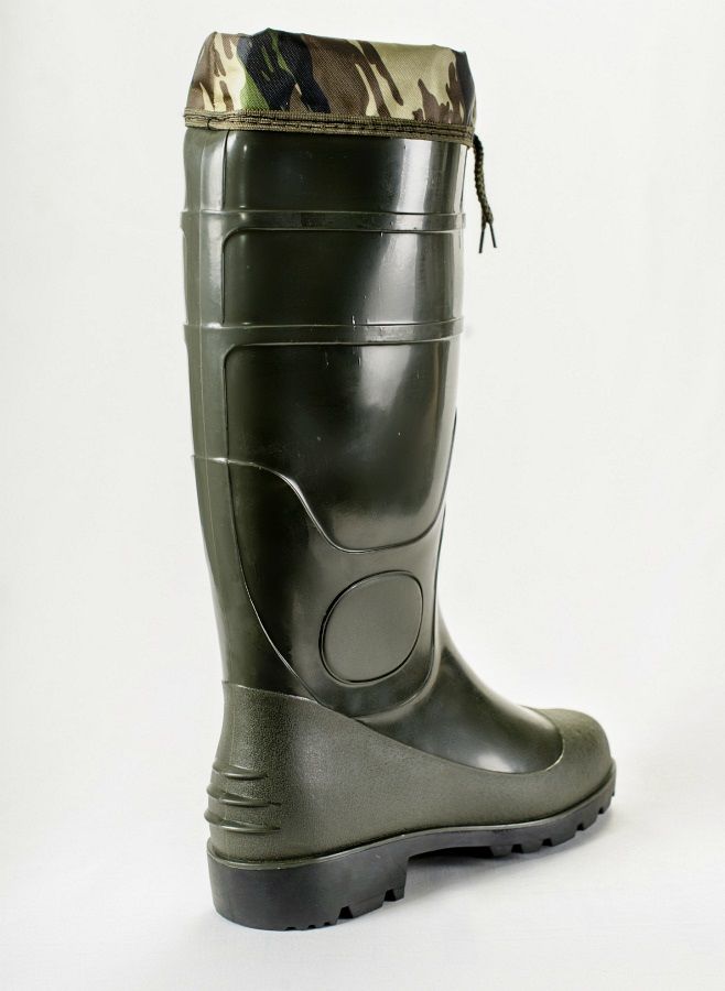 Сапоги из ПВХ рабочие мужские высокие  с металлостелькой, подноском и надставкой, утепленные