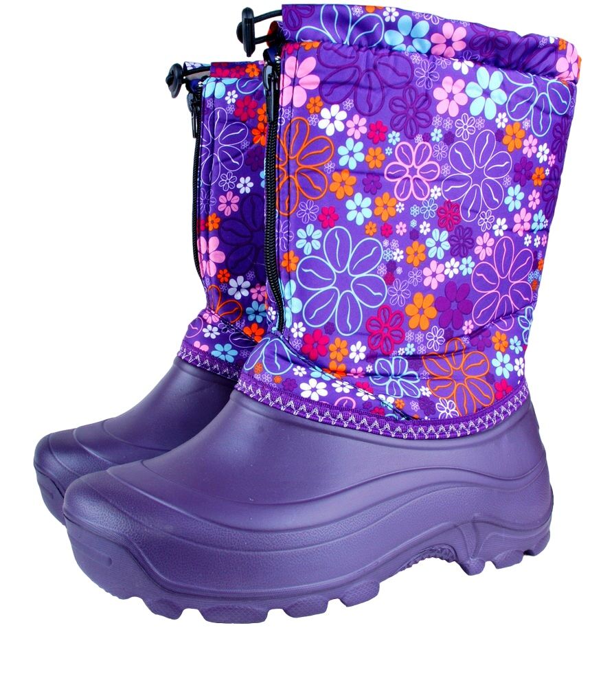  Сапоги женские ЭВА комбинированные разноцветные на молнии, с фиксатором