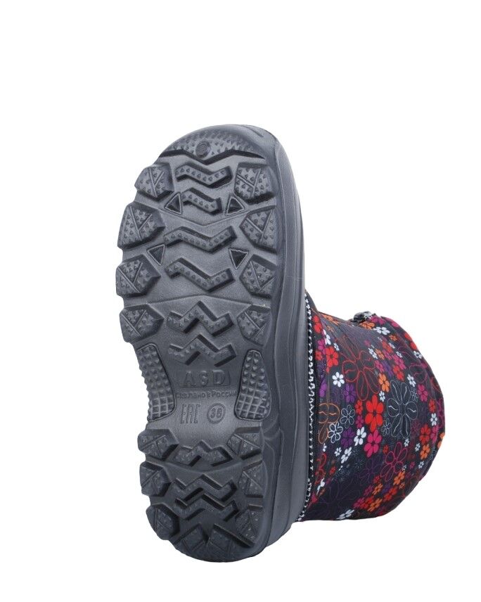  Сапоги женские ЭВА комбинированные разноцветные на молнии, с фиксатором