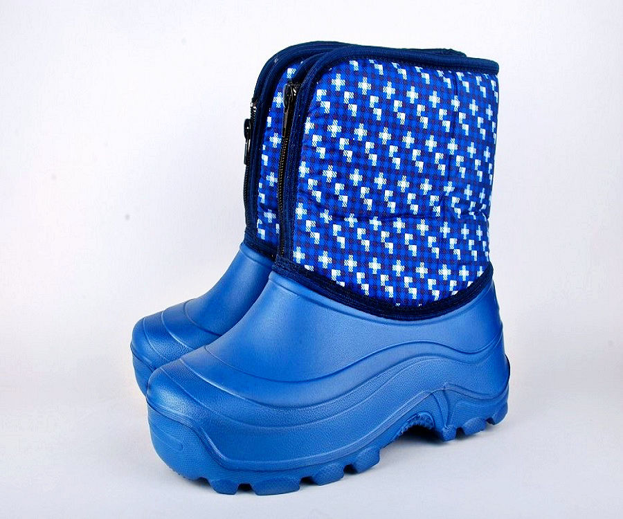 Полусапожки женские ЭВА комбинированные, на молнии, утеплённые