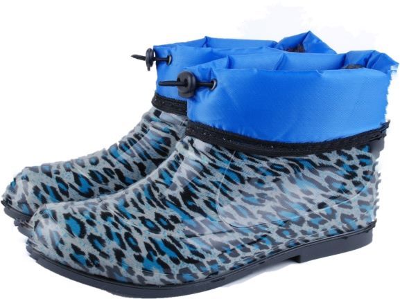  Галоши разноцветные ПВХ с надставкой, фиксатором, утепленные