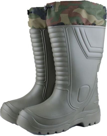 Сапоги ЭВА  мужские цельнолитые, с термовкладышем   (t до -45*) с текст. надставкой.