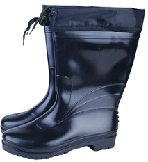 Сапоги женские ПВХ однотонные с надставкой, утепленные