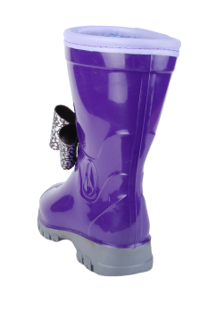 Сапоги детские ПВХ однотонные с бантом утепленные (Артикул: 100-9-ут-1)