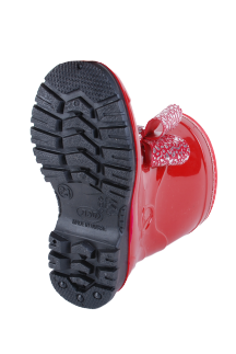 Сапоги детские ПВХ однотонные с бантом, утепленные (Артикул: 100-6-ут-1)