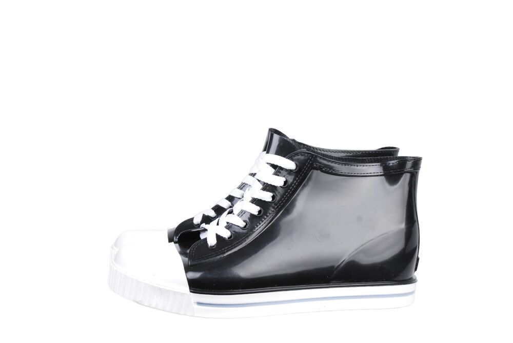 Кеды женские ПВХ однотонные на шнуровке, утепленные