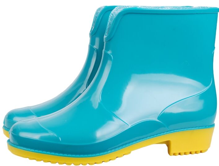 Полусапожки женские из ПВХ разноцветные, утеплённые стелькой