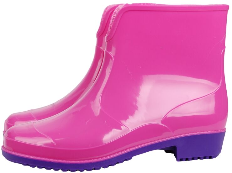 Полусапожки женские из ПВХ разноцветные, утеплённые стелькой