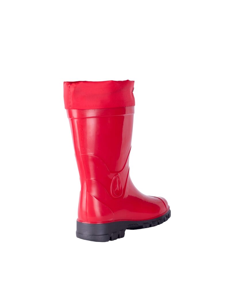 Сапоги детские из ПВХ однотонные  с наклейкой с надставкой с фиксатором, со съемным чулком