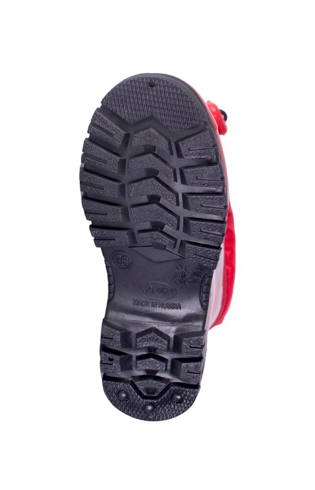 Сапоги детские из ПВХ однотонные  с наклейкой с надставкой с фиксатором, со съемным чулком