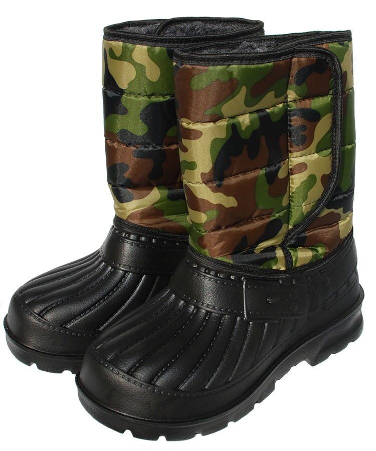 Сапоги мужчкие из ЭВА  на липучке, утепленные искусств. Мехом