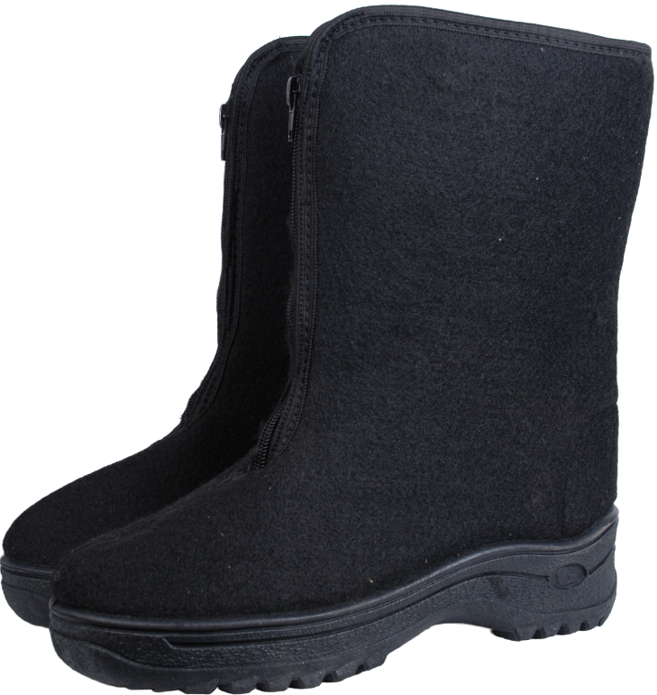 Полусапоги мужские войлочные, на молнии, подошва из ПВХ, утепленные искусств. мехом