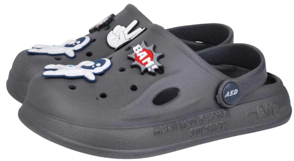 Обувь детская (подростковая)  Сабо летнее (пантолеты) из ЭВА с декором (джибитсы 3 комплекта) 