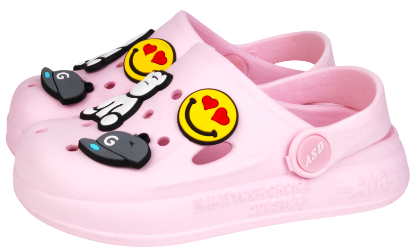 Обувь детская (подростковая)  Сабо летнее (пантолеты) из ЭВА с декором (джибитсы 3 комплекта) 