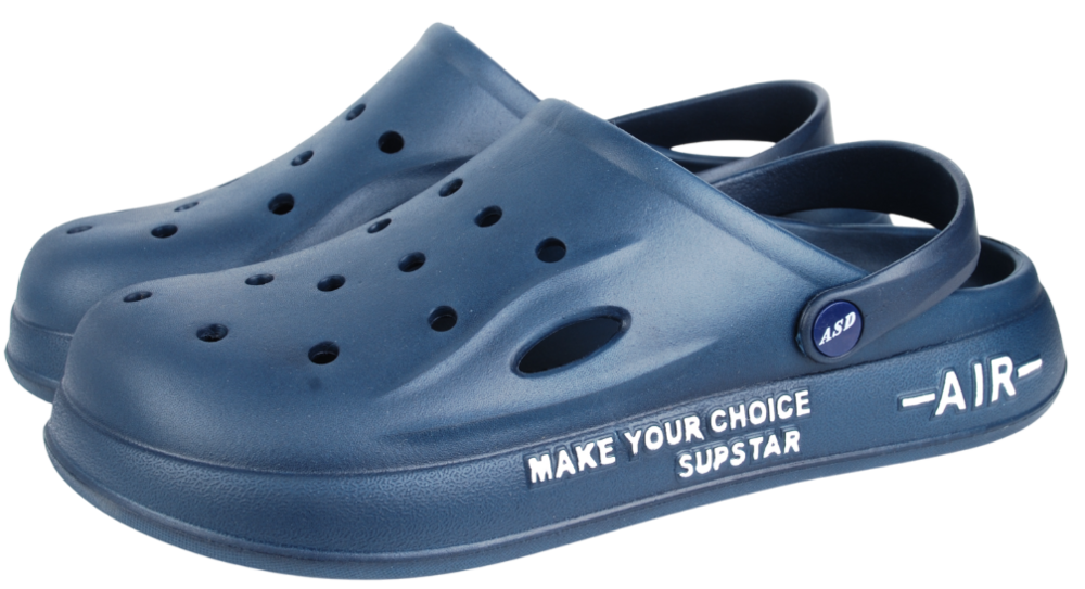 Обувь мужская, сабо летнее из ЭВА  с декором (покраска буквы) 