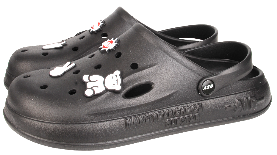 Обувь мужская, сабо летнее из ЭВА  с декором (джибитсы 3 комплекта)