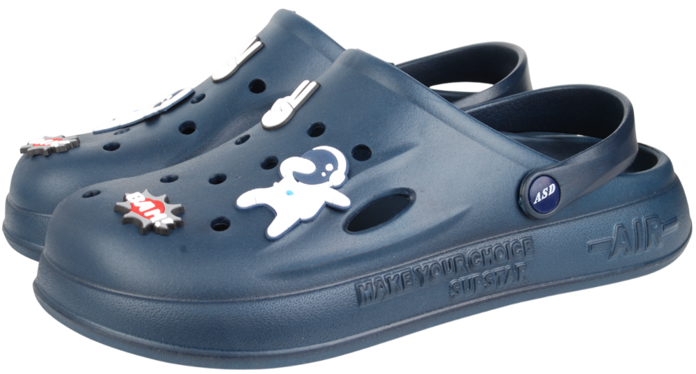 Обувь мужская, сабо летнее из ЭВА  с декором (джибитсы 3 комплекта)