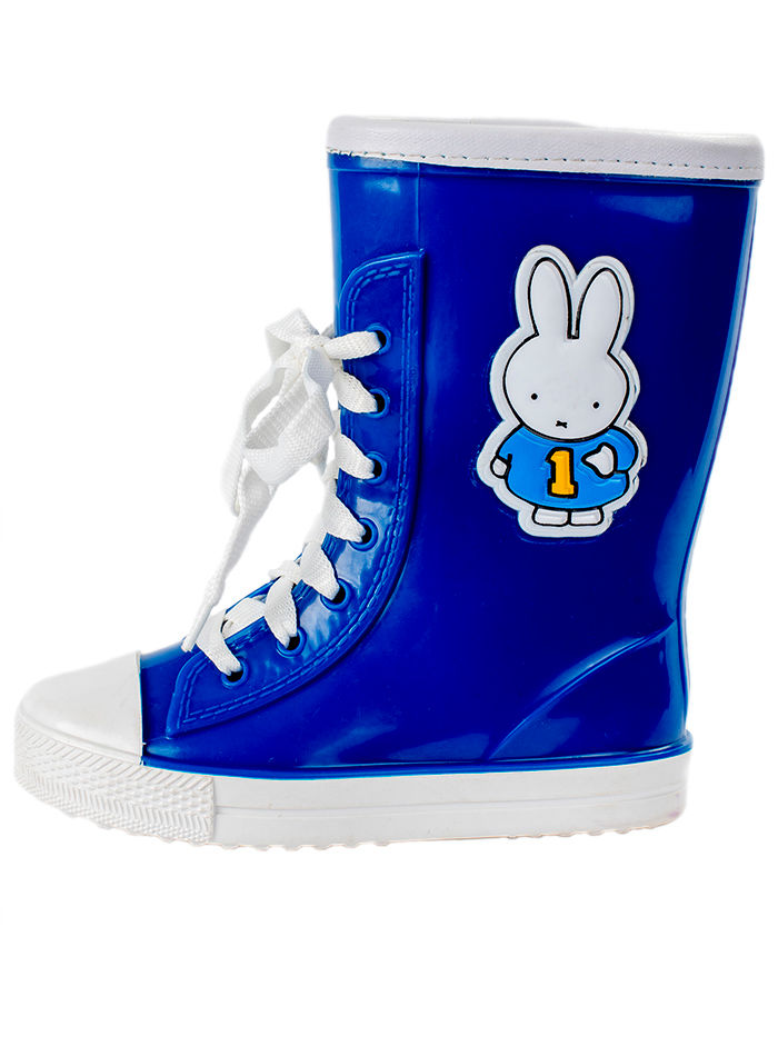 Сапоги-кеды детские ПВХ однотонные на шнуровке с аппликацией, утепленные