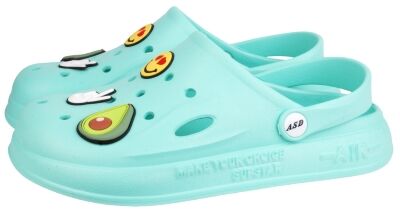 Обувь женская, сабо летнее из ЭВА с декором (джибитсы 3 комплекта)