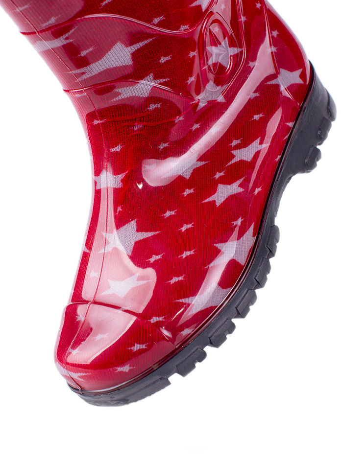 Сапоги подростковые ПВХ разноцветные с меховой опушкой, утепленные