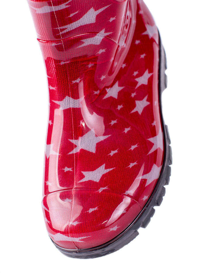 Сапоги подростковые ПВХ разноцветные с меховой опушкой, утепленные