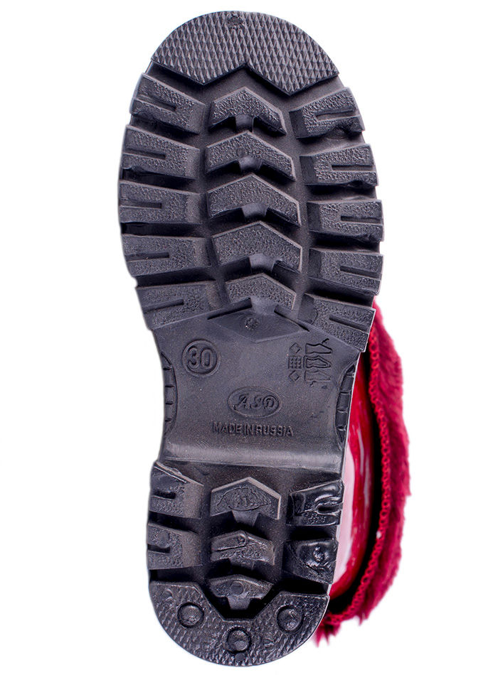 Сапоги подростковые ПВХ разноцветные с меховой опушкой, утепленные