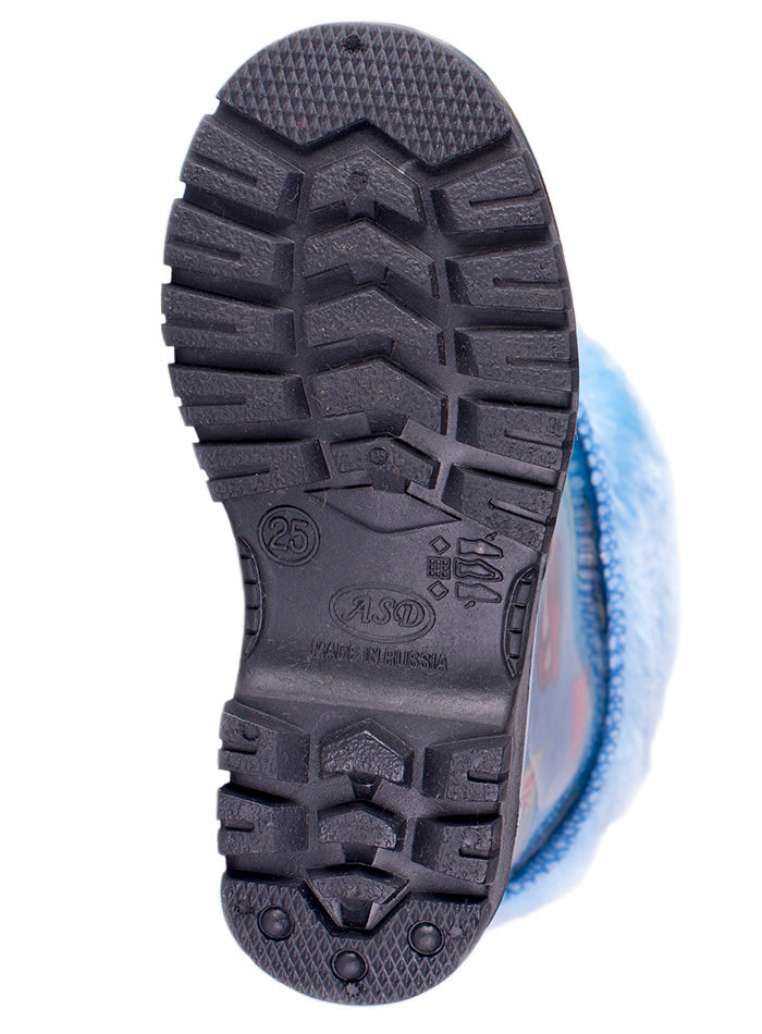 Сапоги детские ПВХ разноцветные с меховой опушкой, утепленные