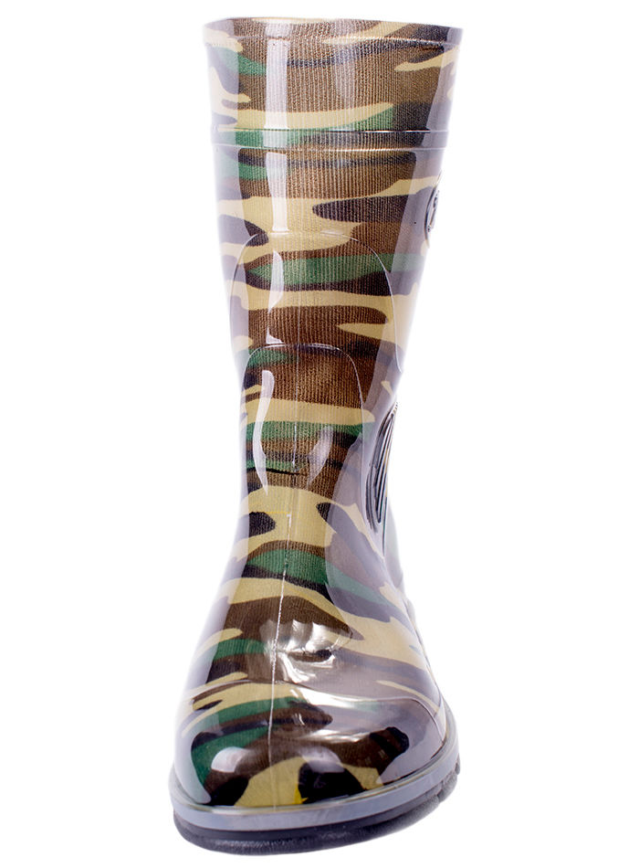 Сапоги мужские ПВХ средние камуфлированные, утепленные