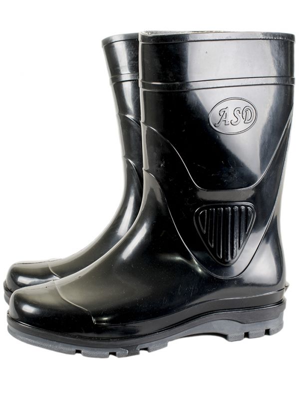 Сапоги мужские ПВХ средние однотонные, утепленные